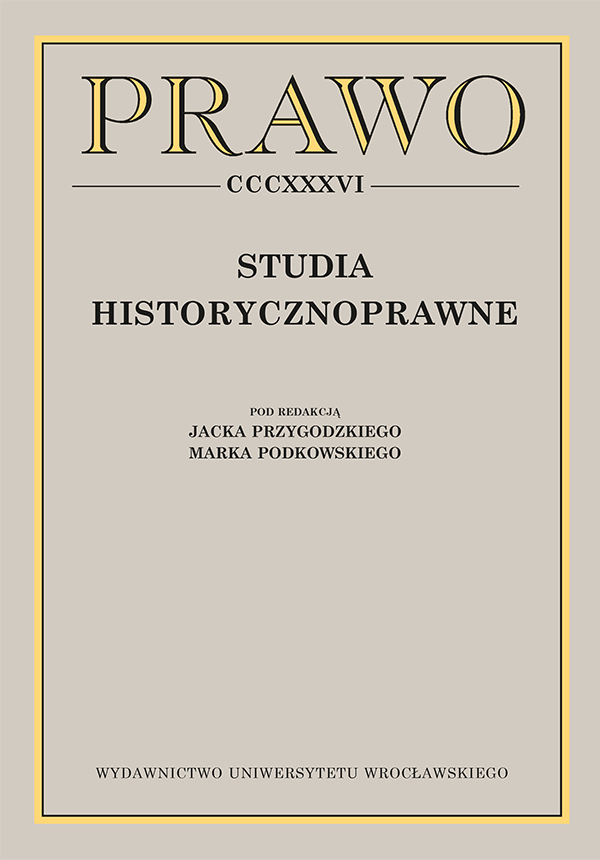 The organizational status of non-Roman Catholic religious unions legally recognized
in the Second Republic of Poland Cover Image