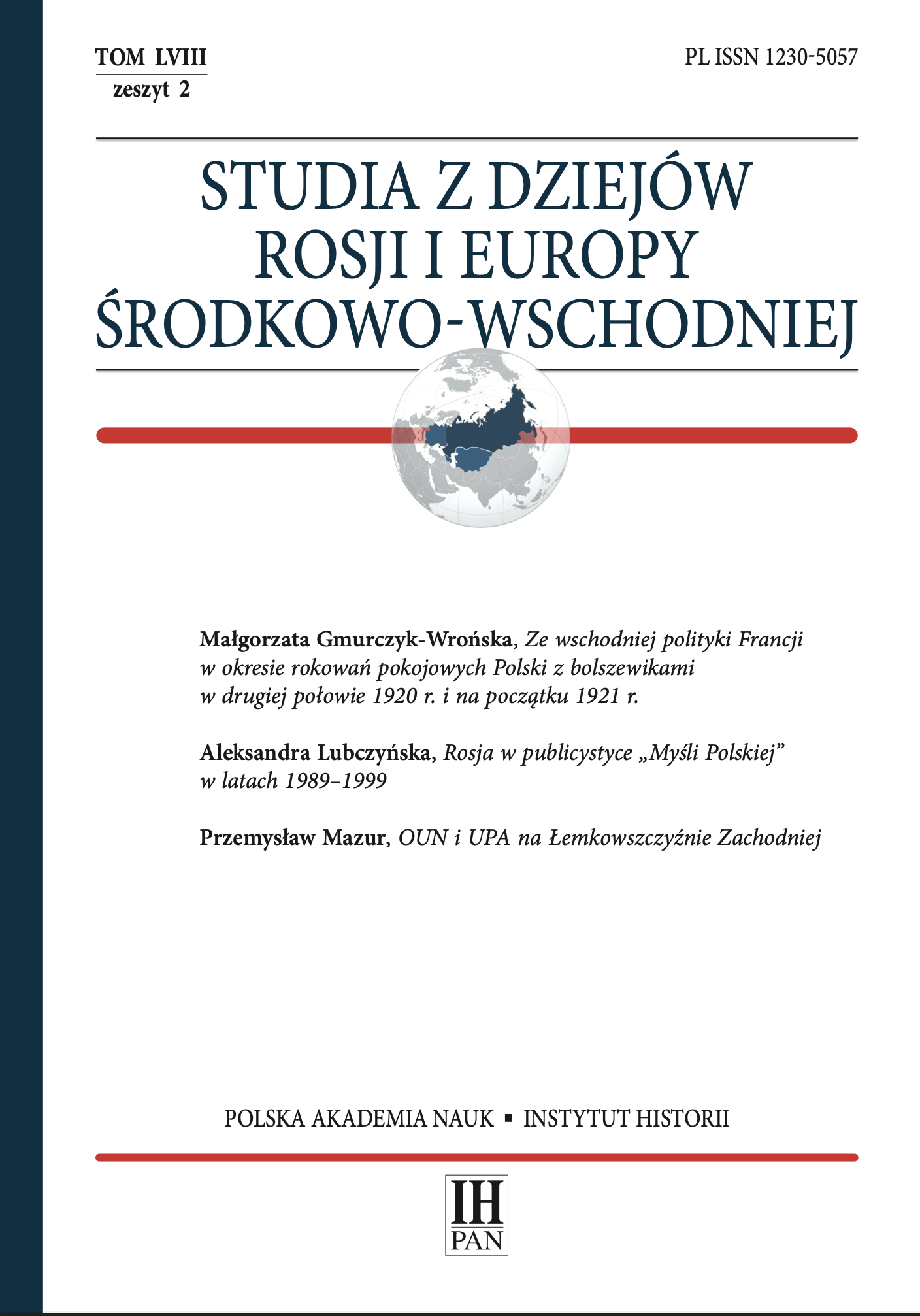 Basic Ideas of Russian Historical Polish Studies and the Creative Heritage of Platon N. Zhukovich Cover Image