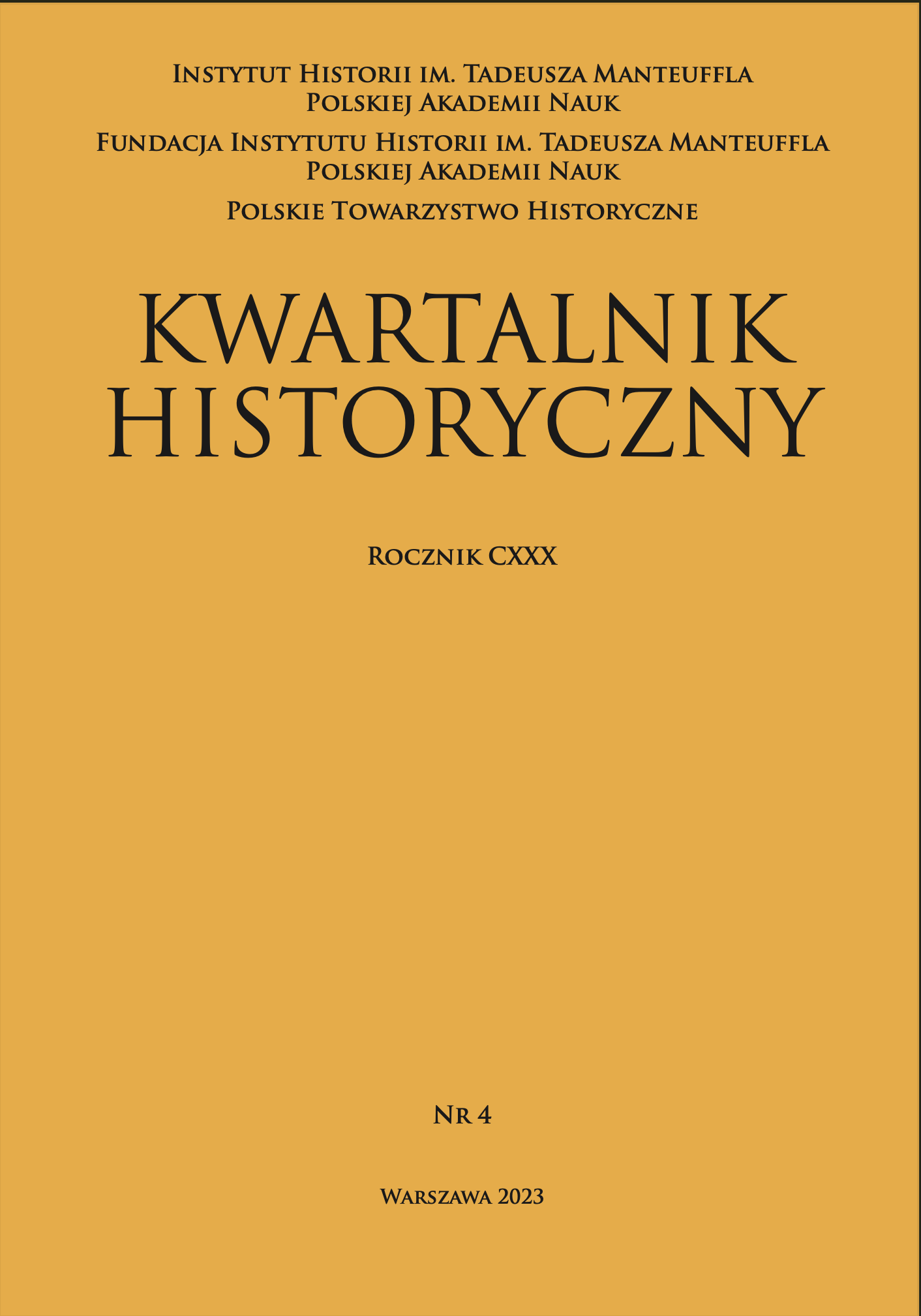 PODMIOTOWOŚĆ CHŁOPSTWA STAROPOLSKIEGO