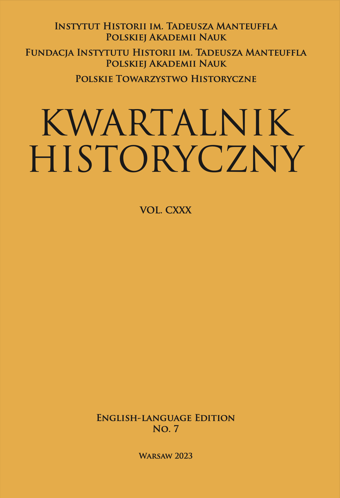 THE THOUGHT OF YAROSLAV STETSKO COMPARED WITH THE VIEWS OF VOJTECH TUKA TO 1941:
ON TWO VARIANTS OF INTEGRAL NATIONALISM IN CENTRAL AND EASTERN EUROPE