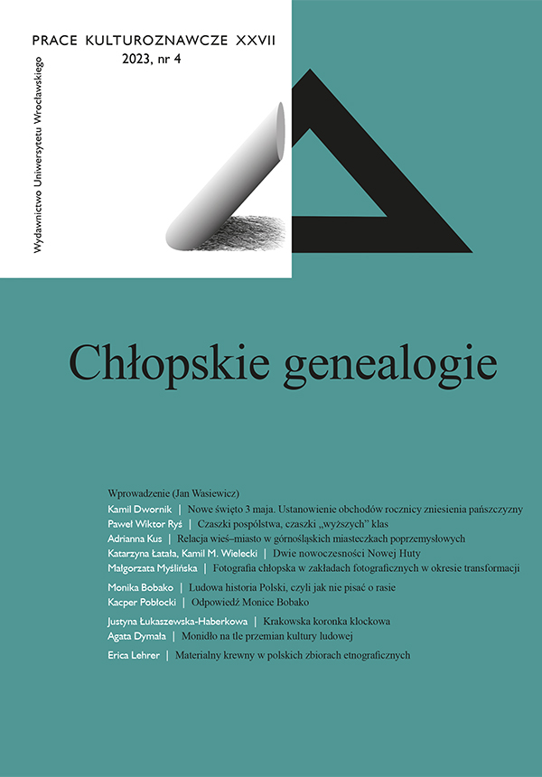 Peasant photography in photo parlours during the transformation period: Based on the book Dworki i pałace
and the trade magazine Twoje Studio Cover Image
