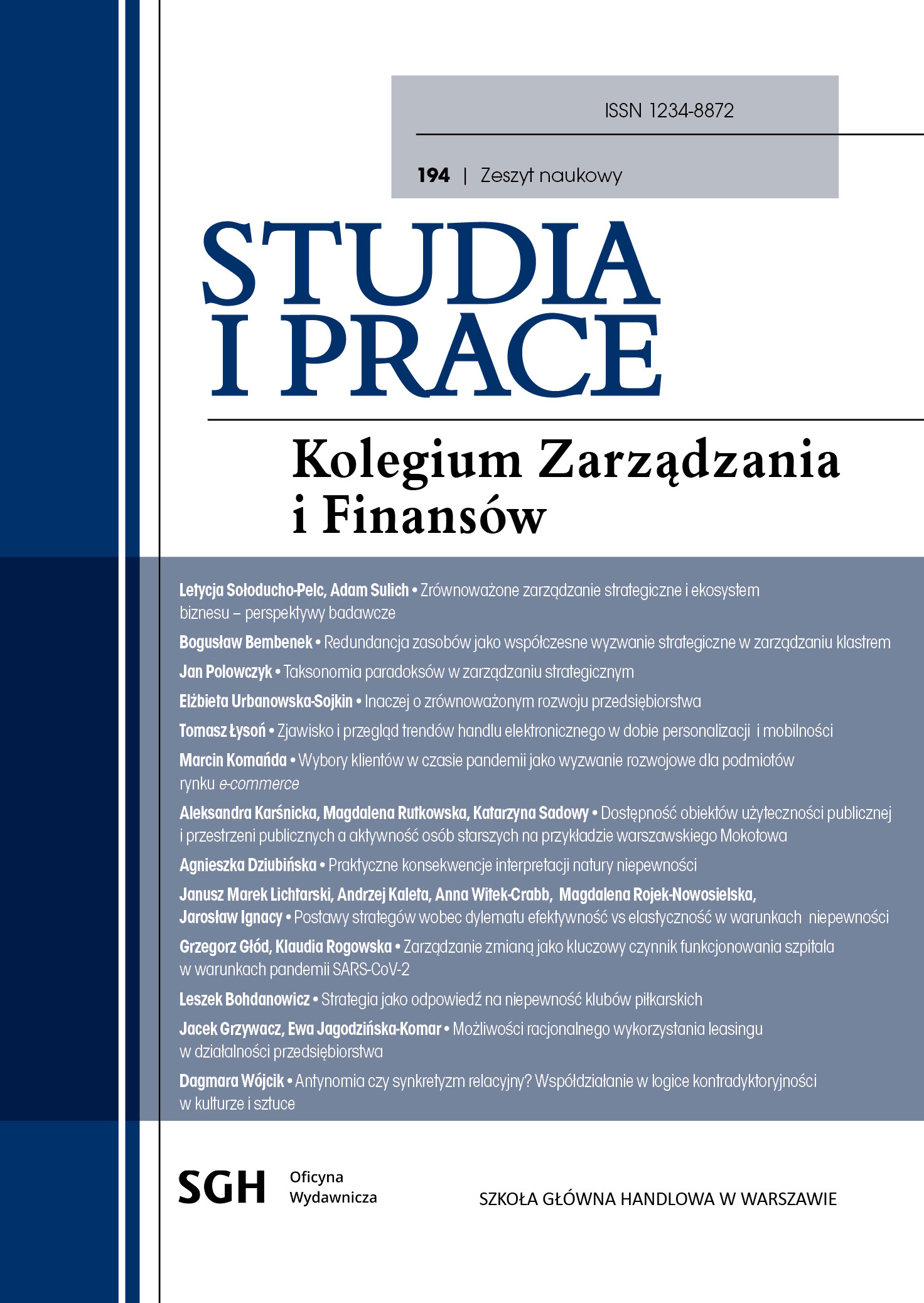Possibilities of rational use of leasing in company operations Cover Image