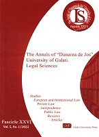 Theoretical and Practical Aspects relating to the EU Regulation Applicable in the case of Requests with the Object of Attracting Liability for the Entry into Insolvency (Based on the Provisions of Art. 169 of Law No. 85/2014) in view of the Execution Cover Image