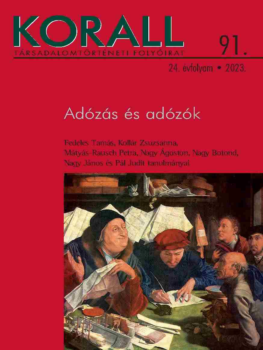 The Cities and the Tax Issue in the 1764–65 National Assembly as Reflected in Reports by the Representatives of the City of Pest Cover Image