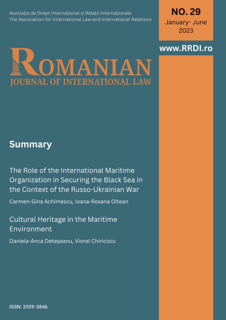 The Role of the International Maritime Organization in
Securing the Black Sea in the Context of the
Russo-Ukrainian War Cover Image