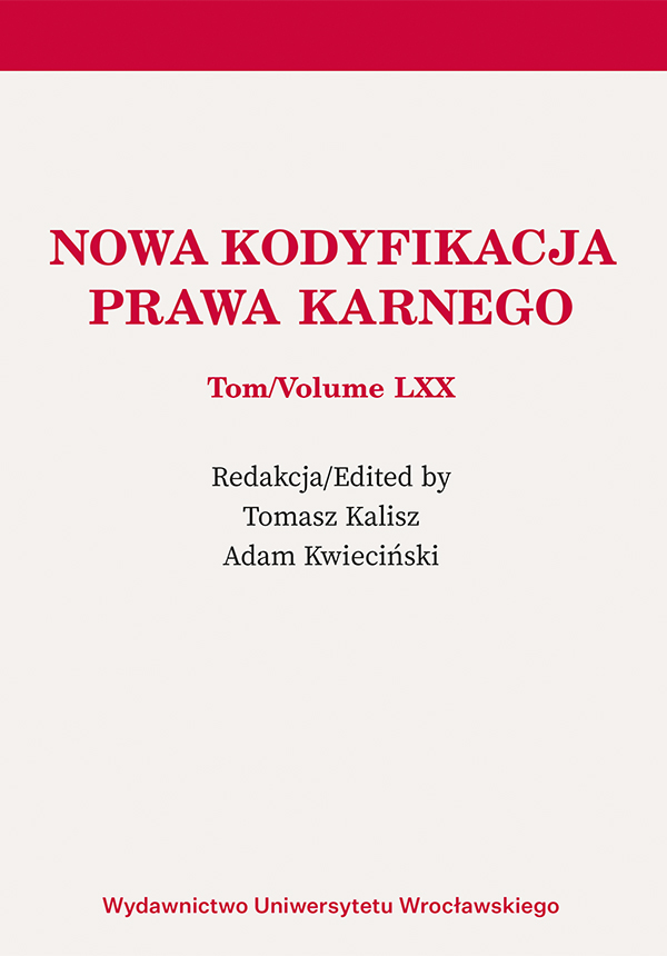 The shape of the prison sentence
on Polish lands from the 15th century
until the fall of the Duchy of Warsaw Cover Image