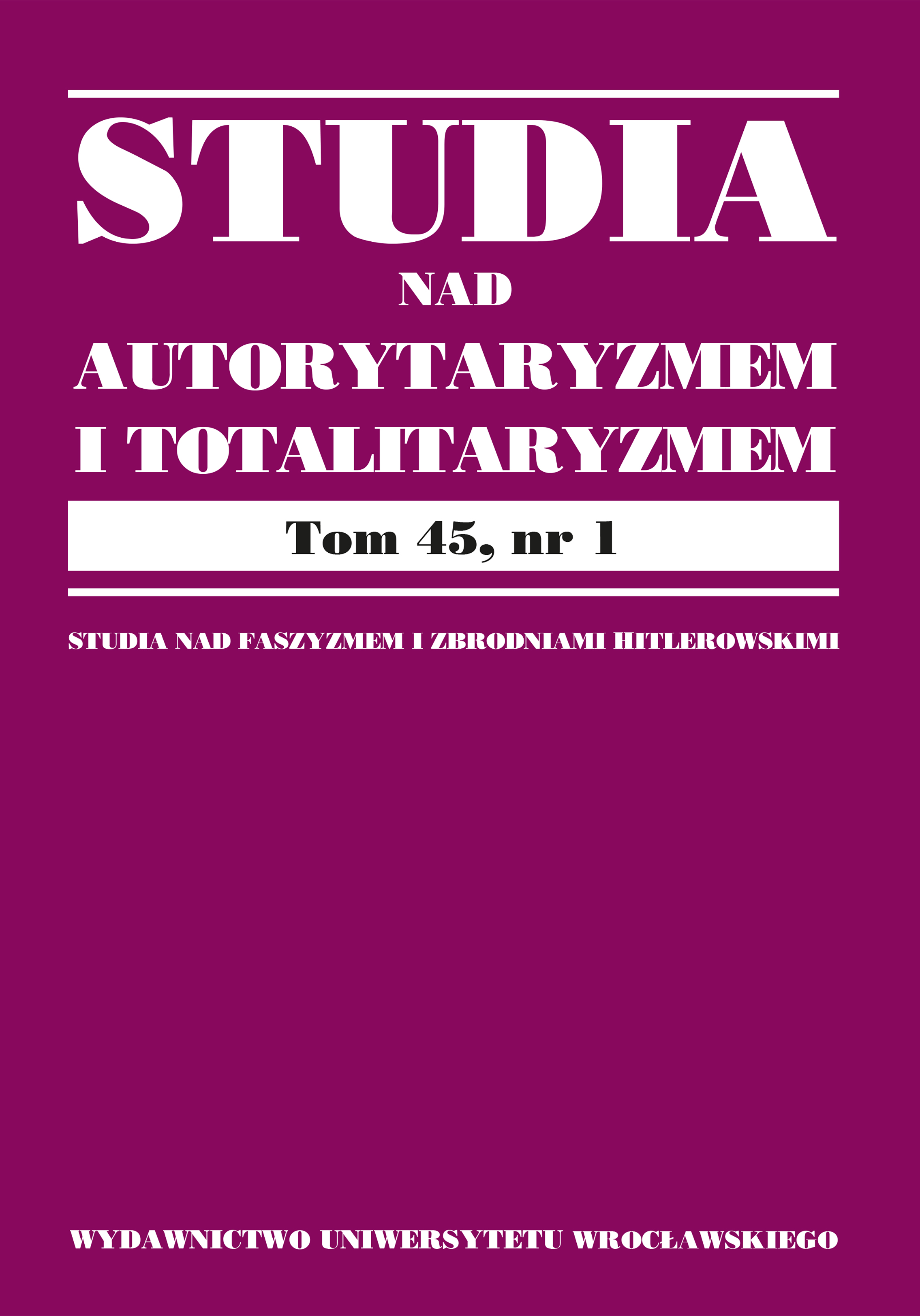 SELECTED MANIFESTATIONS OF THE SOVIETIZATION OF THE UKRAINIAN SOVIET SOCIALIST REPUBLIC IN THE EARLY 1930S IN THE DIAGNOSIS OF THE SECOND DIVISION OF THE POLISH GENERAL STAFF AND THE POLITICAL AUTHORITIES OF THE SECOND POLISH REPUBLIC. PART II Cover Image