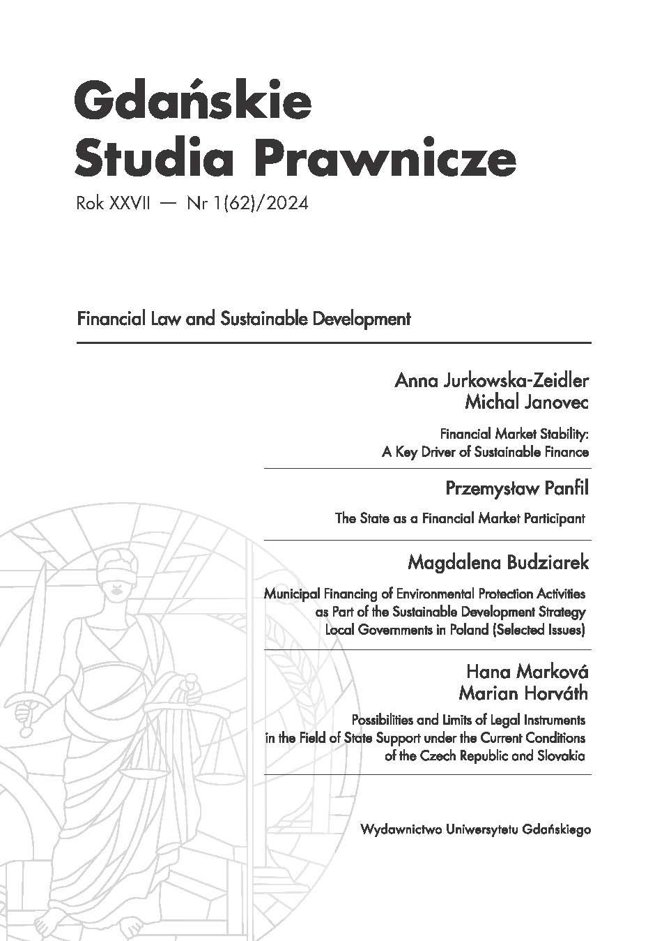 Międzynarodowa debata naukowa pt. „Gospodarka, finanse a zrównoważony rozwój”, Gdańsk, 19 czerwca 2023 r. (sprawozdanie) Cover Image