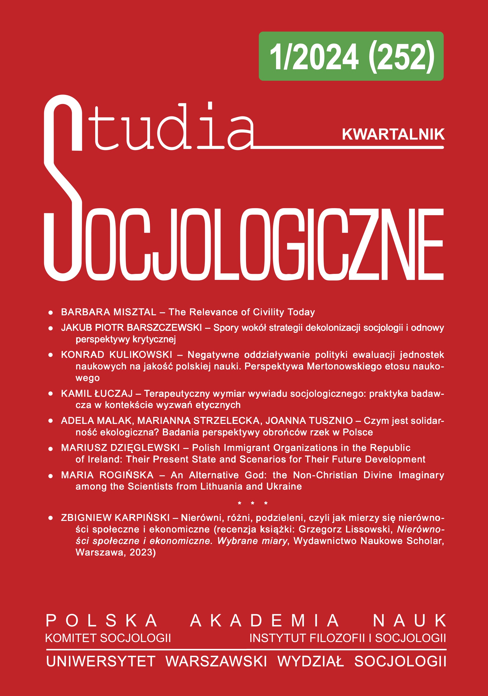 Debates on the Strategies of decolonizing Sociology and the renewal of critical perspective Cover Image