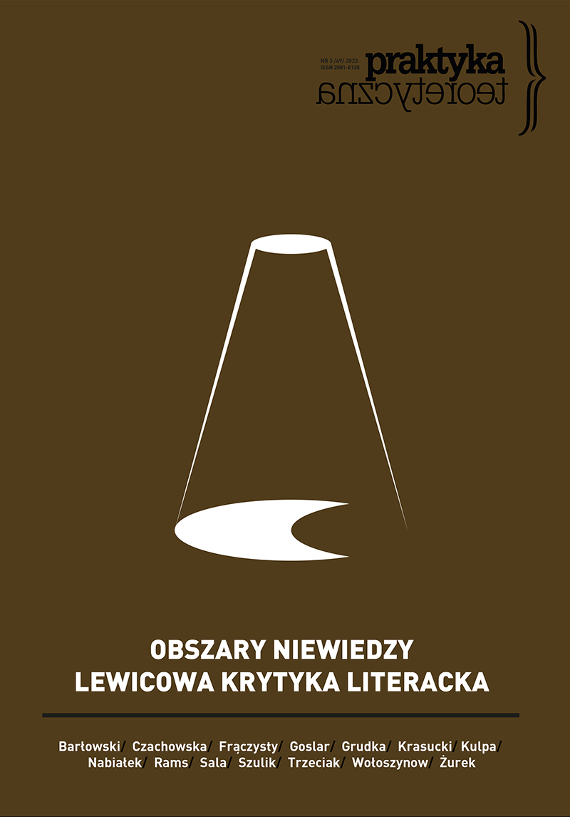 Lewicowa krytyka literacka dwudziestolecia
a wizje uspołecznienia literatury.
Casus Baczyńskiego, Fika i Stawara