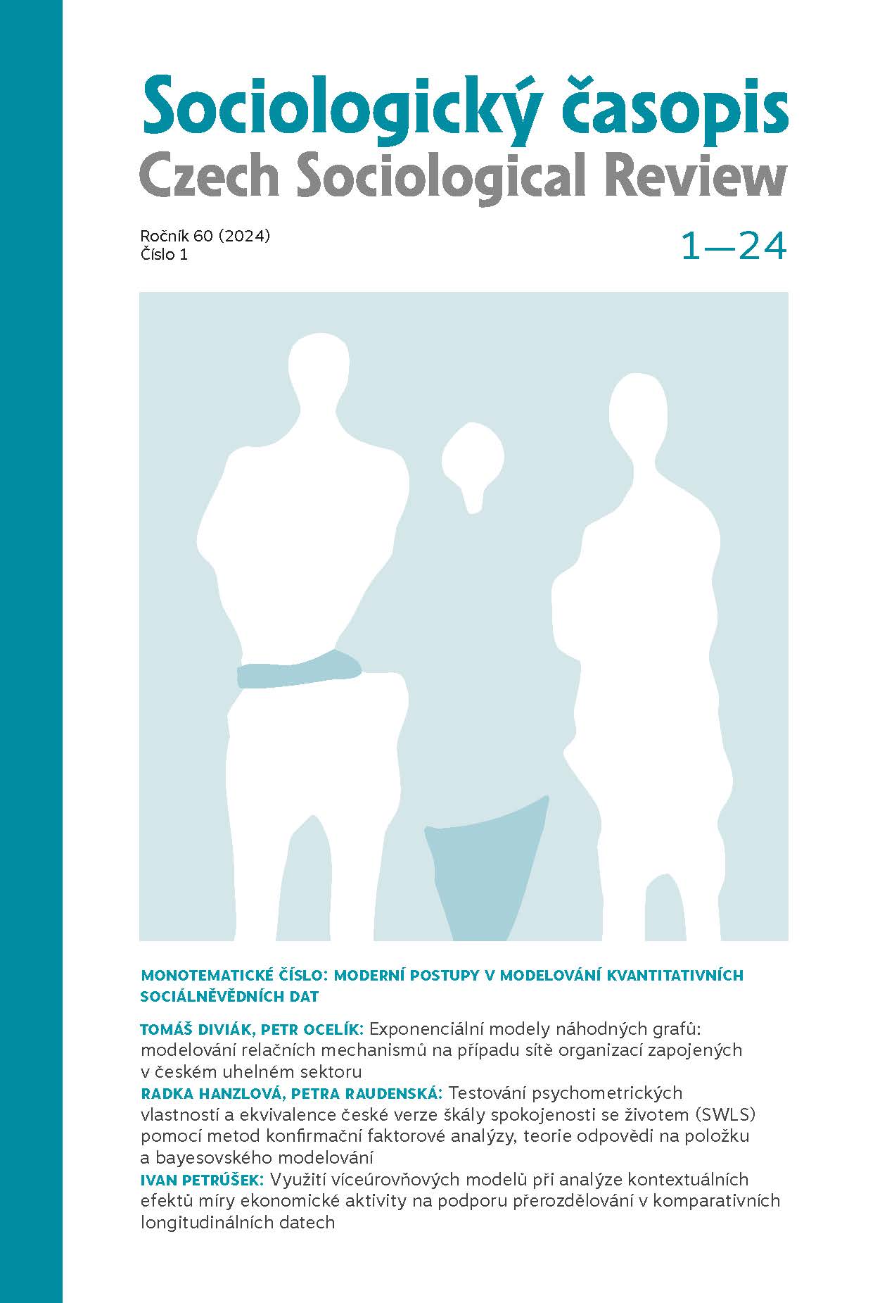 Testing the Psychometric Properties and Equivalence of the Czech Version of the Satisfaction with Life Scale (SWLS) using Confirmatory Factor Analysis, Item Response Theory, and Bayesian Modelling Cover Image