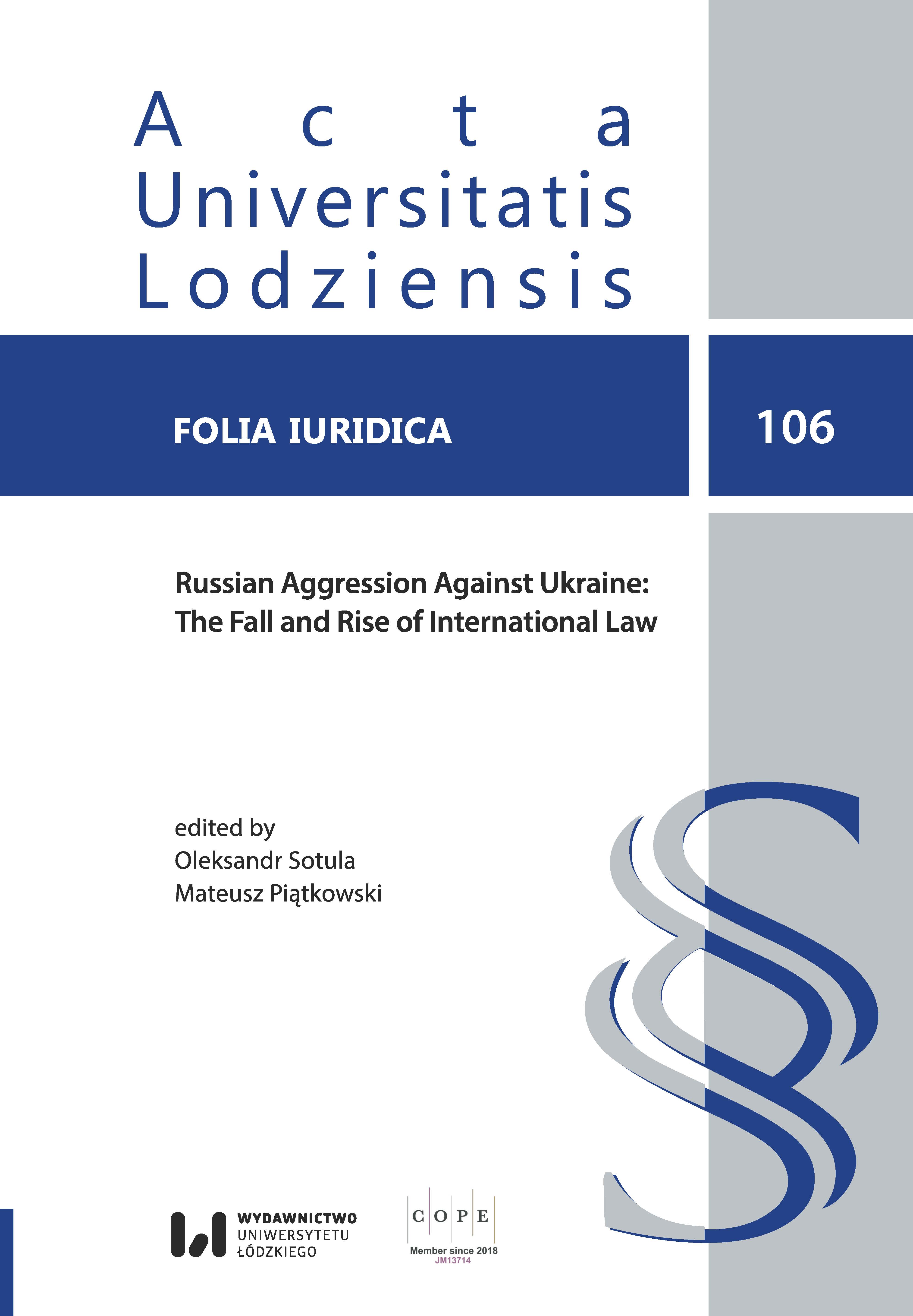 Investigating and Prosecuting International Crimes Committed in the Context of the Russian Aggression Against Ukraine: The Polish Involvement Cover Image