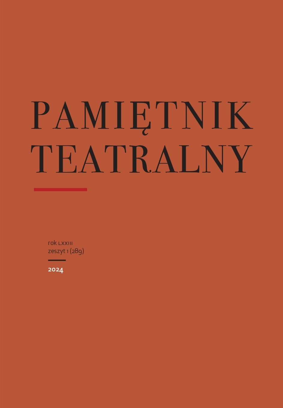 Theatre Reverberations of the Józef Wybicki Year, Or, Gdańsk’s Contribution to the Difficult Art of Jubilee Celebration Cover Image
