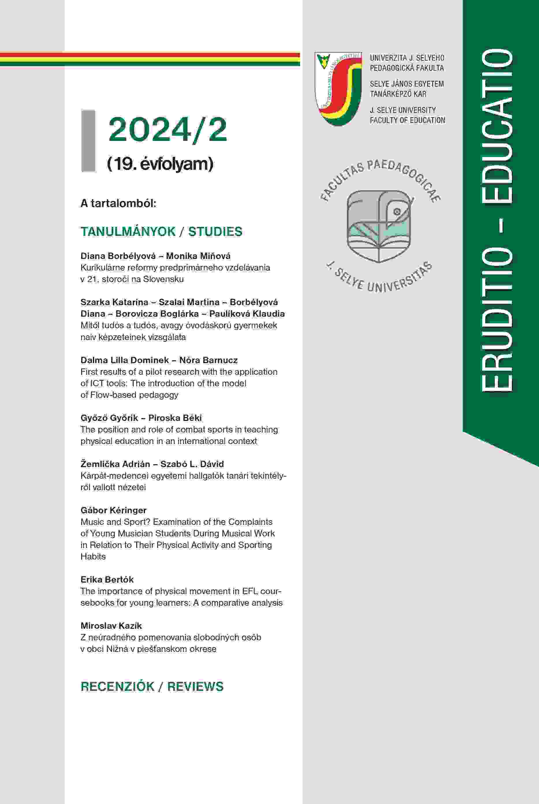 Curricular reforms of pre-primary education in the 21st century in Slovakia Cover Image