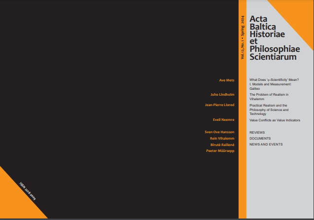 The 30th Baltic Conference on the History and Philosophy of Science Cover Image