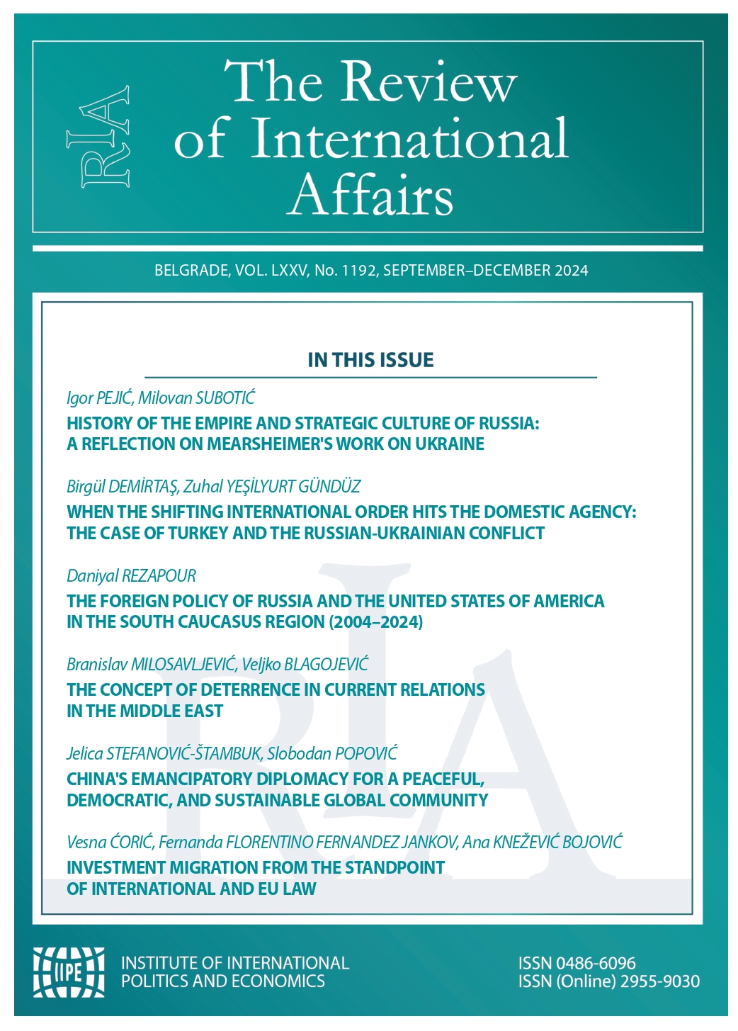 When the Shifting International Order Hits the Domestic Agency: The Case of Turkey and Russian-Ukrainian Conflict Cover Image