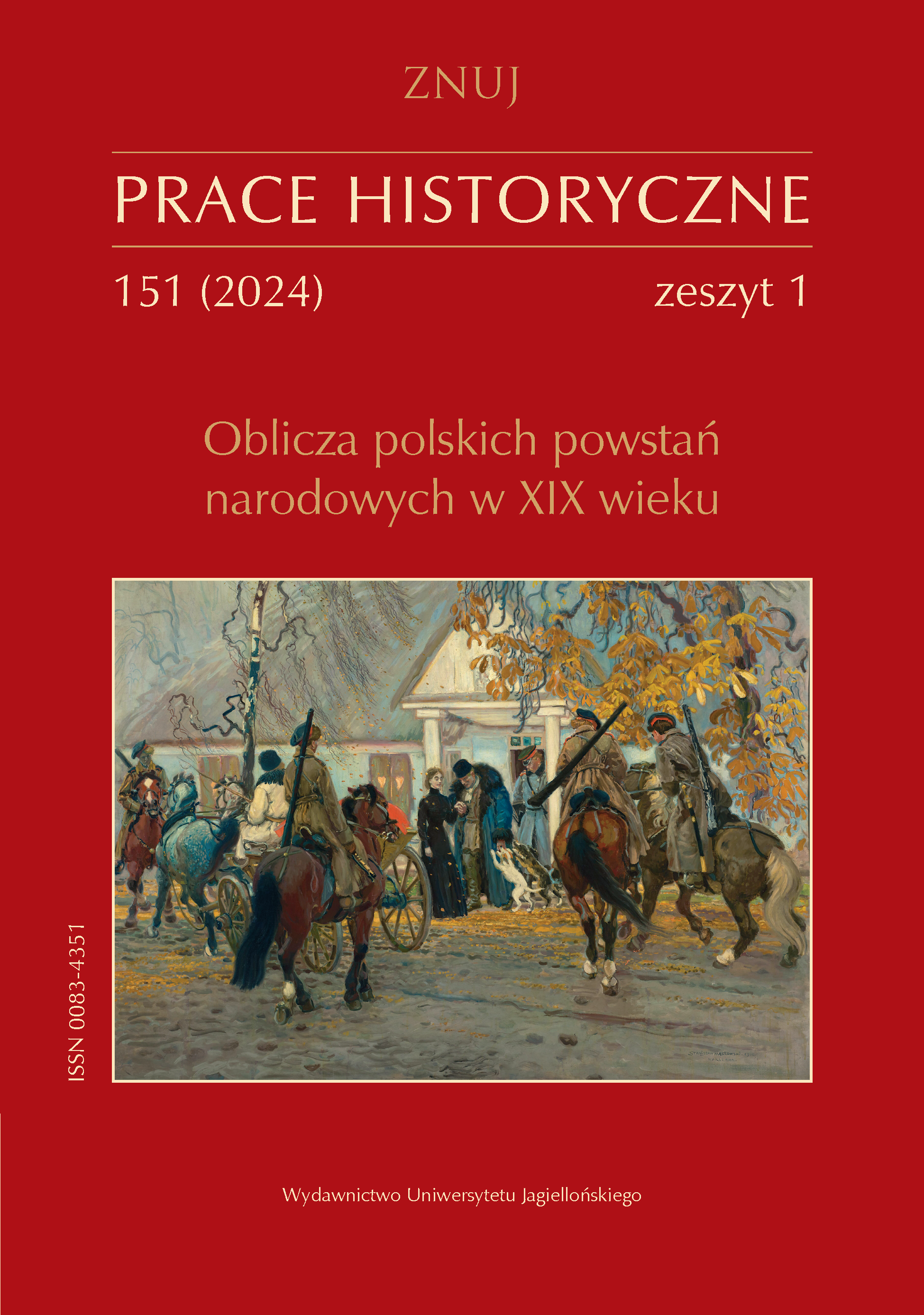 Attitude of the clergy of Catholic Church to the Polish uprisings in the 19th century – the casestudy of Ludwik Łętowski (1786–1868) Cover Image