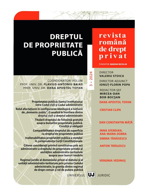 Holders of the right of free use of public property. Conditions and obligations Cover Image