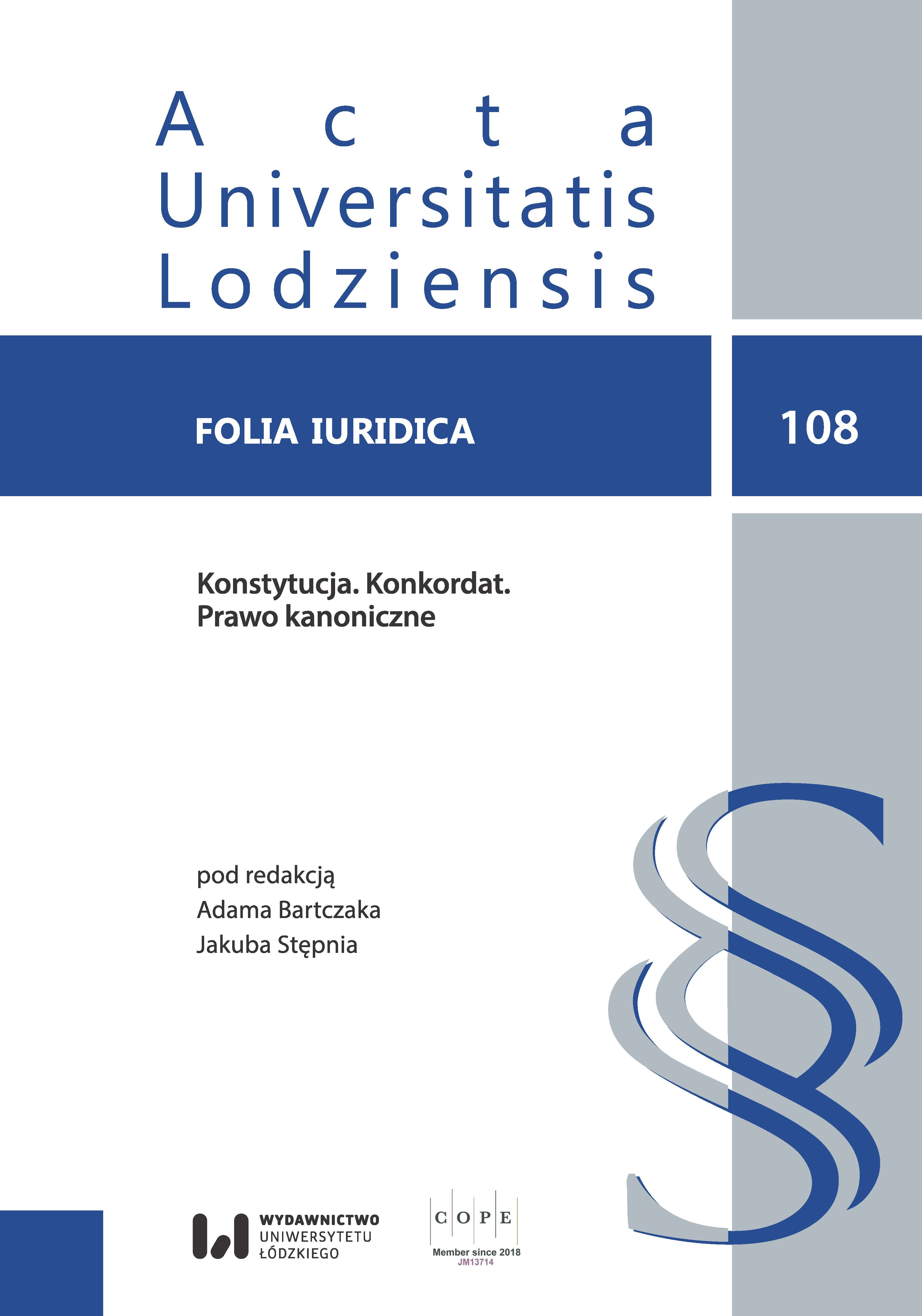 Autonomy of the Canonical Process and Civil Law Protection of Personal Rights Cover Image