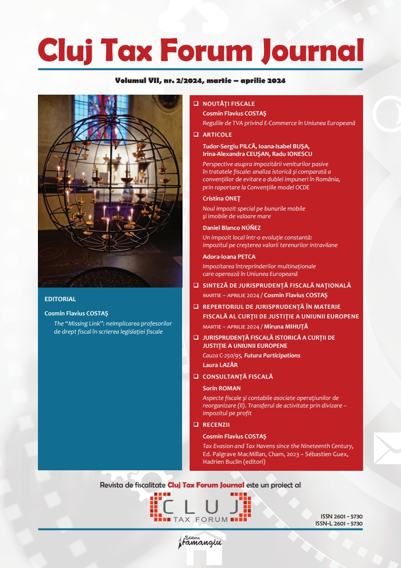 TAXATION OF MULTINATIONAL ENTERPRISES OPERATING 
IN THE EUROPEAN UNION Cover Image
