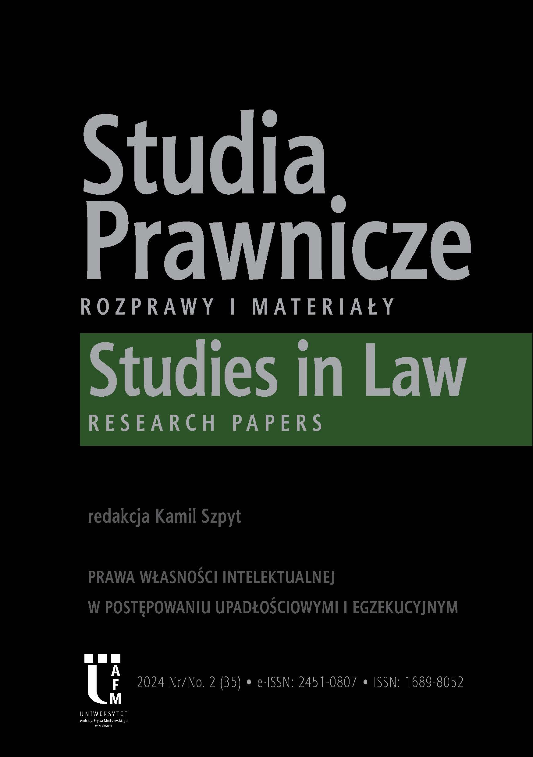 Prof. Dr. Hab. Jan Widacki – Dean of the Faculty of Law, Administration and International Relations in 2012–2024 Cover Image