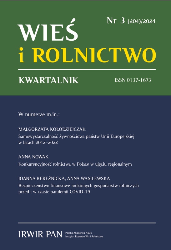 XXVIII International Workshop of Agricultural Economists
(Krasnobród, 16–19 June 2024) Cover Image