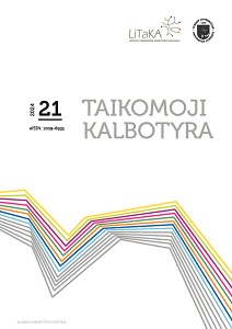 Functions of English language in the Linguistic Landscape of Vilnius Cover Image