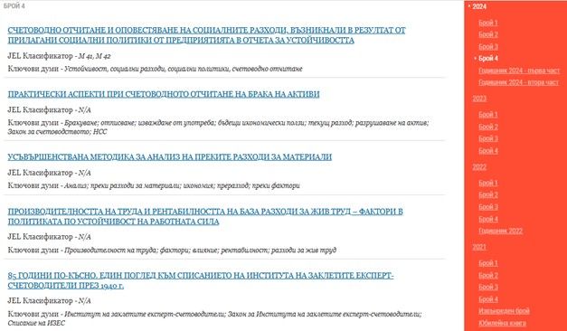 85 ГОДИНИ ПО-КЪСНО. ЕДИН ПОГЛЕД КЪМ СПИСАНИЕТО НА ИНСТИТУТА НА ЗАКЛЕТИТЕ ЕКСПЕРТ-СЧЕТОВОДИТЕЛИ ПРЕЗ 1940 г.