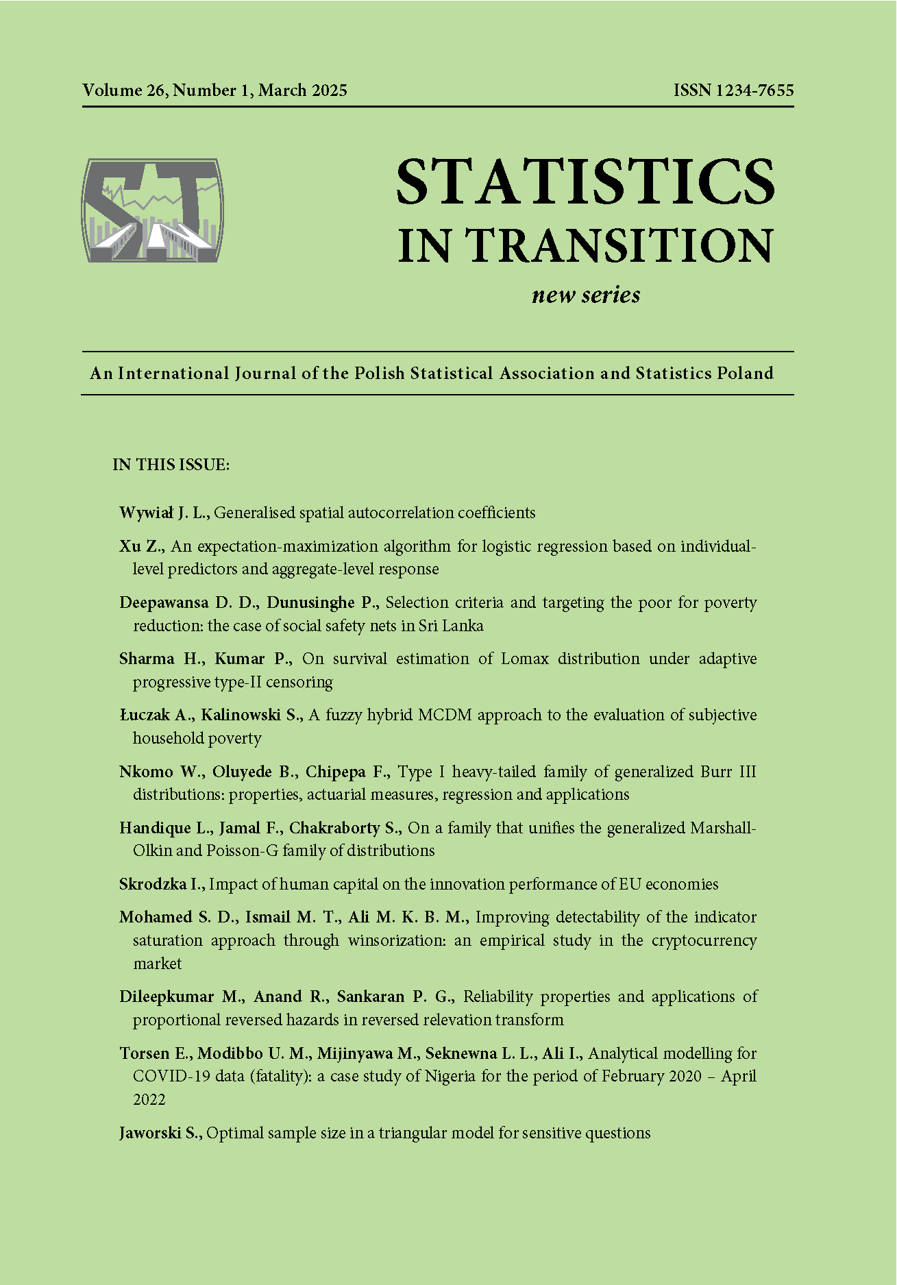 A fuzzy hybrid MCDM approach to the evaluation of subjective household poverty Cover Image