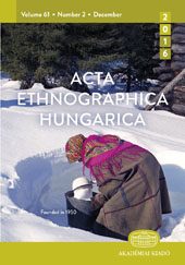 Acta Ethnographica Hungarica Cover Image