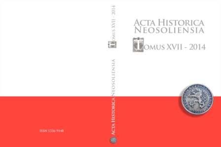 Acta historica Neosoliensia Cover Image