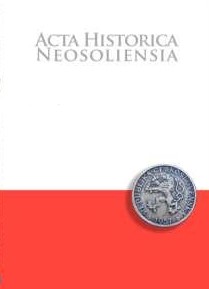 Acta historica Neosoliensia Cover Image