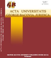 Acta Universitatis George Bacovia. Juridica Cover Image