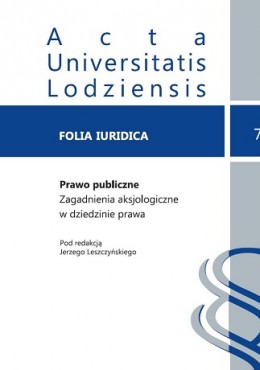 Acta Universitatis Lodziensis. Folia Iuridica Cover Image