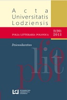 Acta Universitatis Lodziensis. Folia Litteraria Polonica Cover Image