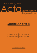 Acta Universitatis Sapientiae, Social Analysis Cover Image