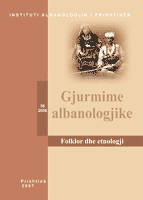Albanological Research - Folklore and Ethnology Series Cover Image