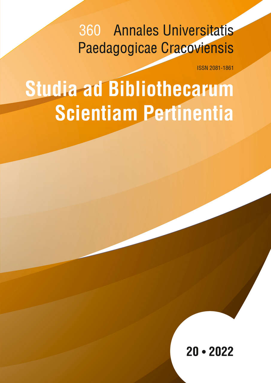 Annales Universitatis Cracoviensis. Studia ad Bibliothecarum Scientiam Pertinentia Cover Image