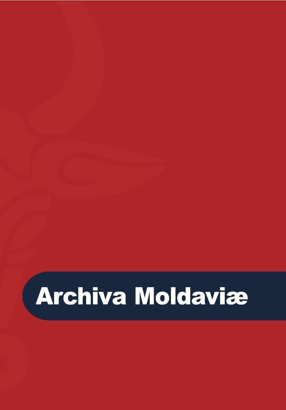 Archiva Moldaviae Cover Image