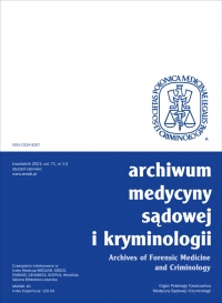 Archives of Forensic Medicine and Criminology Cover Image