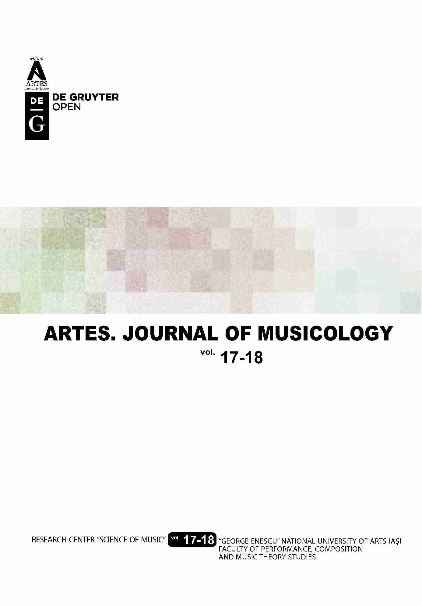 Artes. Journal of musicology Cover Image