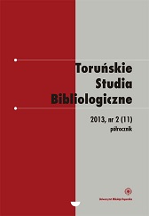 Bibliological Studies of Torun Cover Image