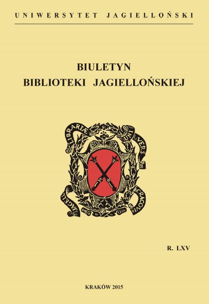The Jagiellonian Library Bulletin Cover Image