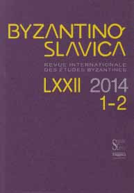 Byzantinoslavica - Revue internationale des Etudes Byzantines Cover Image