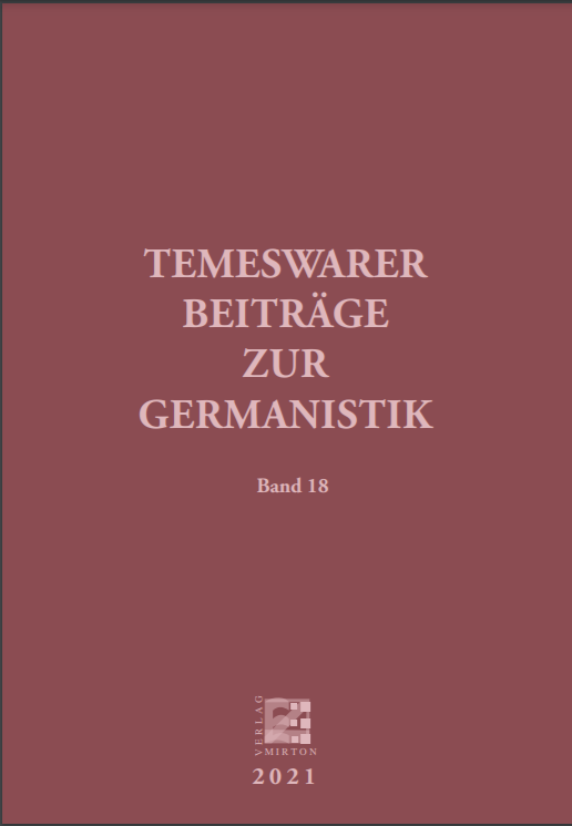Contributions to German Studies of Timisoara Cover Image
