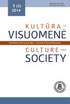 Kultūra ir visuomenė: socialinių tyrimų žurnalas