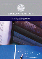 FACTA UNIVERSITATIS - Linguistics and Literature Cover Image