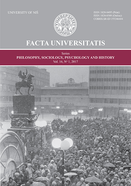 FACTA UNIVERSITATIS - Philosophy, Sociology, Psychology and History Cover Image