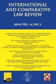 International and Comparative Law Review Cover Image