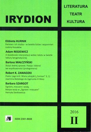 Irydion. Literature – Theatre – Culture Cover Image